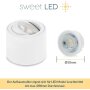 Flach LED Aufbaustrahler Weiß Schwenkbar | 5W Warmweiß 230V