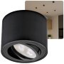 LED Aufbauspot 5W warmweiß Schwarz | Strahler schwenkbar 230V rund