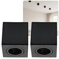 IP20 GU10 LED Aufbaustrahler Eckig Aluminium Schwarz...