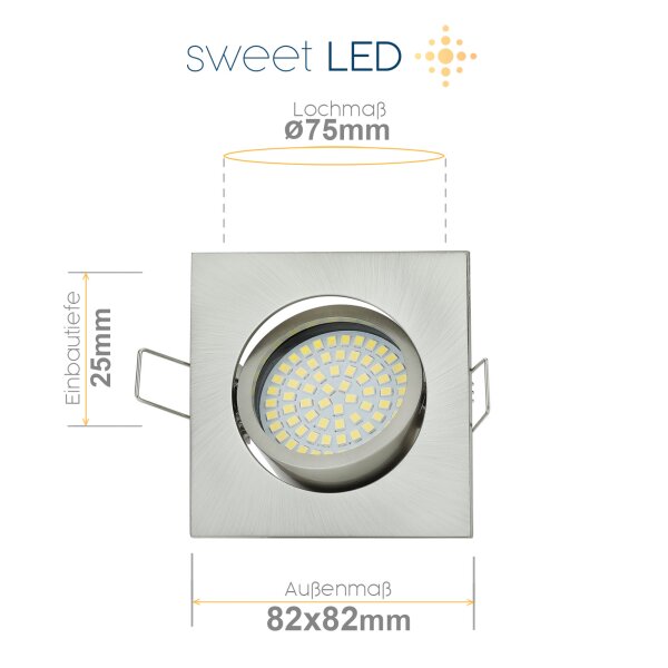 LED Einbaustrahler 3,5W Flach | 230V Warmweiß Einbauleuchten