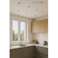 Alu Gebürstet LED Aufbaustrahler | 5W Warmweiß...