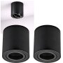 LED Aufbaustrahler GU10 | 2er Set schwarz rund schwenkbar Spot