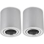 LED Aufbauspot GU10 | 2er Set rund schwenkbar Alu Spots