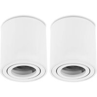 Aufbauspots LED GU10 2er Set weiß | Deckenstrahler...