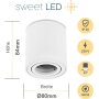 Aufbauspots LED GU10 2er Set weiß | Deckenstrahler rund Spot