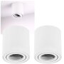 Aufbauspots LED GU10 2er Set weiß | Deckenstrahler rund Spot