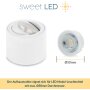 LED Aufbauspots 5W 230V Weiß Schwenkbar | CCT Modul Dimmbar Spot