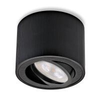 Aufbauspot schwarz rund warmweiß 5 Watt dimmbar...