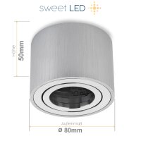 LED Aufbauspots flach 50 mm - LED Deckenleuchte dimmbar...
