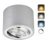 LED Aufbauspot 5W 230V CCT Dimmbar | Alu Rund Schwenkbar Spot
