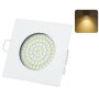 LED Einbaustrahler Weiß flach | 3,5W Eckig Ø65mm 230V Warmweiß
