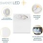 LED Aufbauspot 5W Schwenkbar | 230V CCT Modul Weiß Flach Spots