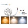 LED-Modul 3CCT 230V 5W 460lm Ø50mm, 23mm Flach – 4er Set LED Leuchtmittel mit 3 Lichtfarben für GU10 Spots