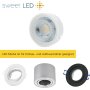 LED-Modul 5W Warmweiß 320lm Ø50mm, 20mm Flach – 4er Set Keramik-Module als Ersatz für GU10 Spots