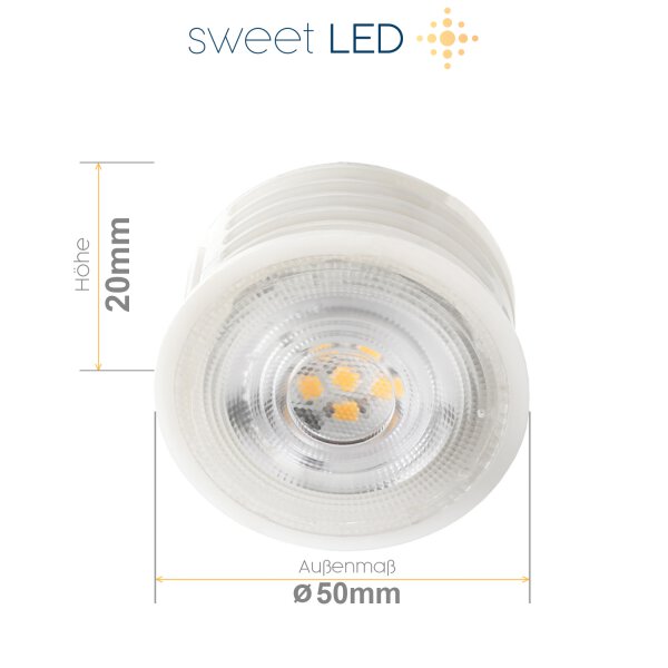 Aufbauspot flach inkl. 5W LED 230V Kaltweiß alu gebürstet