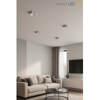 LED Aufbauspot 5W 230V Schwenkbar | Deckenstrahler Alu...