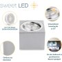 LED Aufbauspot 5W 230V Schwenkbar | Deckenstrahler Alu CCT Modul