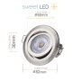 LED Einbaustrahler 5W 3-Step IP20 | 230V Einbauleuchten 6er SET