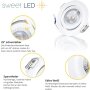 LED Einbaustrahler 230V rund weiß IP20 5 Watt 3000K 3Step 6er