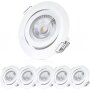 LED Einbaustrahler 230V rund weiß IP20 5 Watt 3000K 3Step 6er