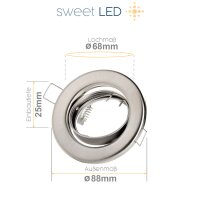 GU10 LED Einbaustrahler Set 12x 5W warmweiß (3000K)...