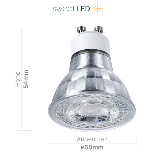 LED Aufbaustrahler 7W warmweiß dimmbar schwenkbar Aufbauspot GU10 | Deckenspots 230V Aluminium gebürstet