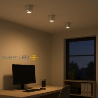 LED Aufbaustrahler GU10 7W warmweiß schwenkbar |...