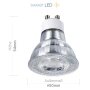 LED Aufbaustrahler GU10 7W warmweiß schwenkbar | 230V Aluminium gebürstet