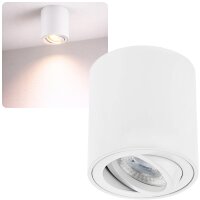 GU10 Aufbaustrahler weiß matt Aufbauspot 7W...