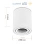 GU10 Aufbaustrahler weiß matt Aufbauspot 7W warmweiß | Deckenspots 230V Aluminium schwenkbar