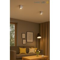 Aufbaustrahler Eckig Alu Gebürstet | 5W LED 230V...