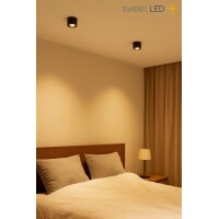 LED Aufbauspot GU10 Schwenkbar Schwarz | 5W...