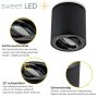 LED Aufbauspot GU10 Schwenkbar Schwarz | 5W Warmweiß 230V