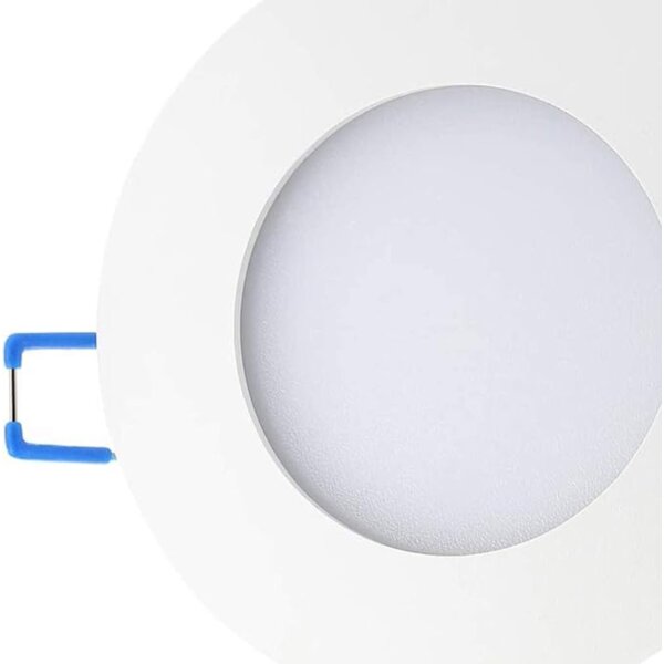 Einbaustrahler Flach Bad LED - Spots 230V Dimmbar Rund Weiß - Led Deckenstrahler IP44 für Bad 11 Watt Kaltweiß 30 mm Einbautiefe