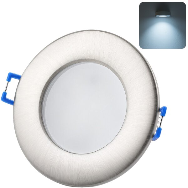 Einbaustrahler Bad IP44 Kaltweiß | 6,5W Flach Chrom 230V