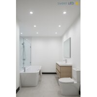 Einbaustrahler Bad IP44 Kaltweiß | 6,5W Flach Chrom...