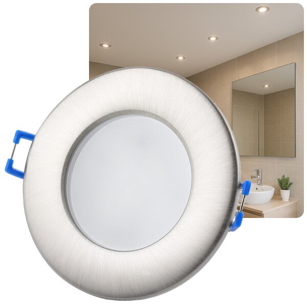 Bad IP44 Einbaustrahler Flach | Chrom warmweiß 6,5W 230V