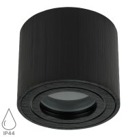 LED Badezimmer Aufbauspot IP44 Rund | Schwarz...