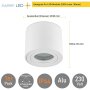 LED Aufbaustrahler IP44 Bad Weiß Matt | 230V Deckenspot Rund Aluminium | Deckenleuchte Aufputz Ø 80mm