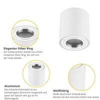 LED IP44 Aufbaustrahler - Badezimmer Deckenspots flach 65...