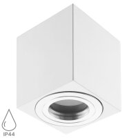 LED Aufbaustrahler IP44 Bad Eckig Weiß Matt | 230V...