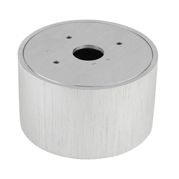 Aufbaustrahler flach LED GX53 Fassung 8W Rund Silber gebürstet