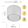 Aufbaustrahler flach LED GX53 Fassung 8W Rund Silber gebürstet